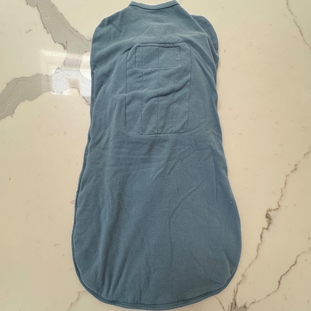 Dreamland Baby Weighted Sleep Sack Swaddle 0-6M Blue Quilted Cotton LADX531 - Picture 12 of 14
